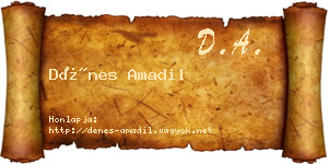 Dénes Amadil névjegykártya
